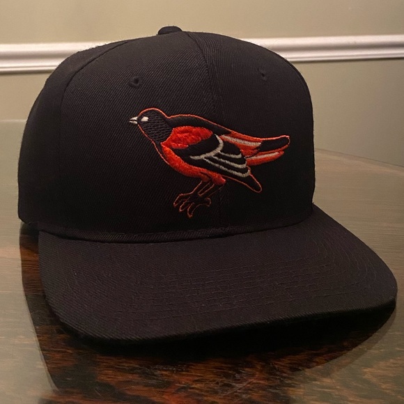 VTG 90s Baltimore Orioles Signatures Wool MLB Snapback Hat Cap OSFA (Green UV) - Picture 2 of 7